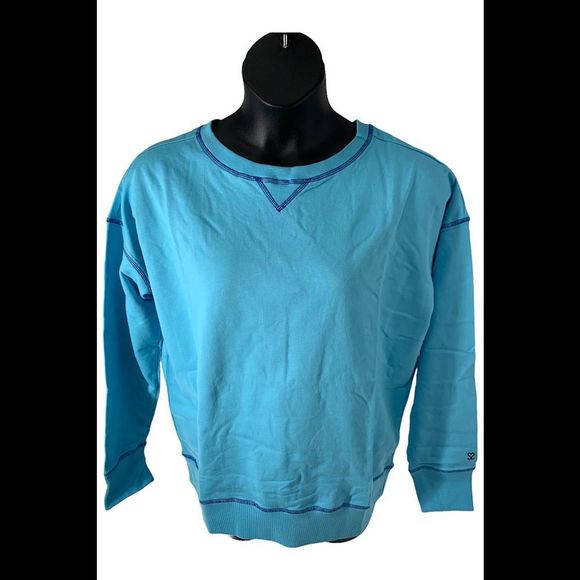 Seed to Style Organic Cotton French Terry Sweatshirt Light Blue - Regular - Picture 1 of 2